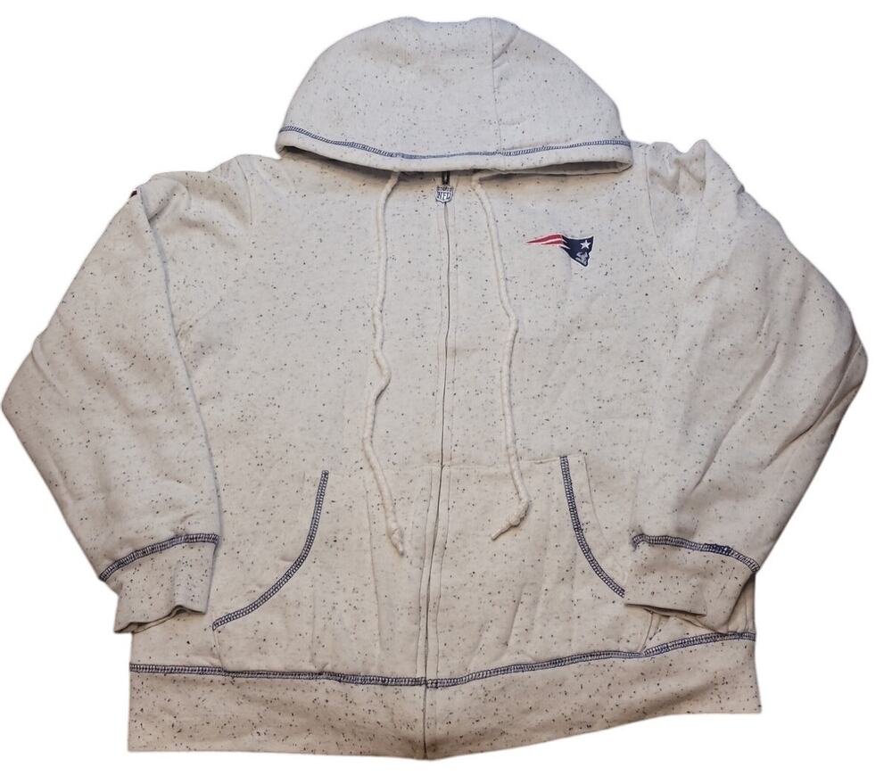 VTG Patriots Hoodie Gray NFL Y2K Streetwear Oversized S School Campus Football